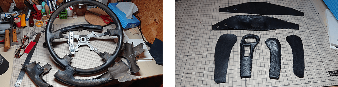 各パーツをバラして裁断